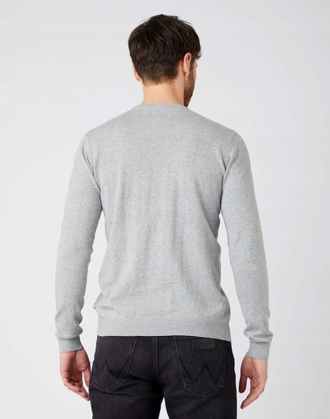 Wrangler - gebreide crew middengrijs mel