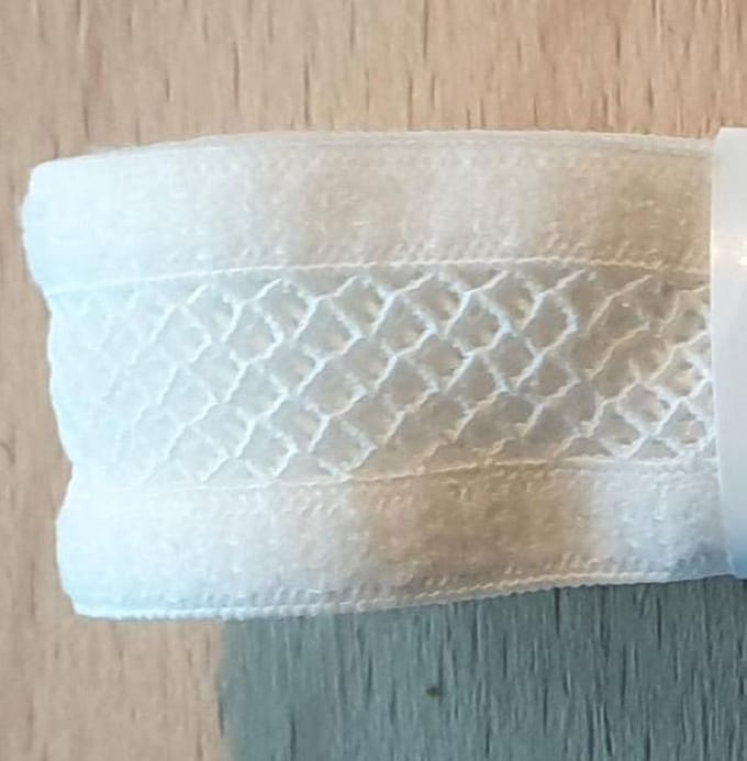 1 paar super polyester schoenveters kant net type - 120cm lang white lace - Kado Idee