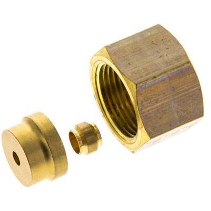 6mm Brass Rechte Knelfitting DN 1676bar DIN EN 1254-2