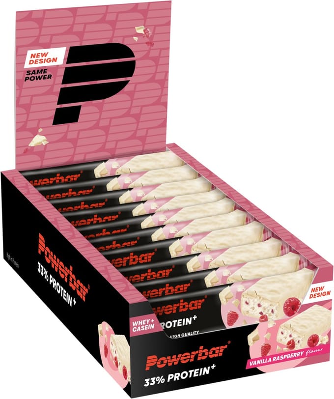Powerbar eiwitreep | 33% Protein+ Bar | Vanilla-Raspberry - 10x90g