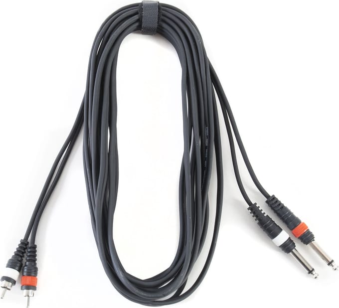 MUSIC STORE Cinch-jackkabel 6 m standaard - Audio kabel