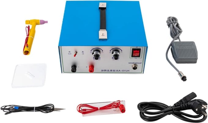 Puntlasapparaat - Metaal laspistool - Sieraden reparatie - Instelbaar vermogen - 500 W - Blauw