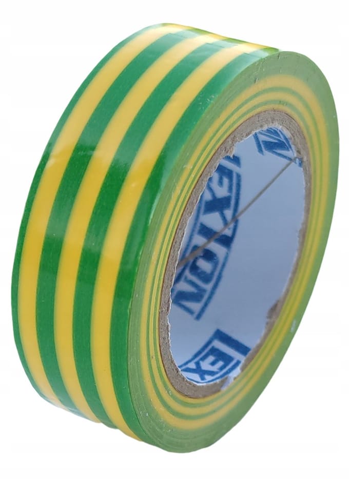 LEXTON Isolatietape 10m Geel Groen PVC - Waterdicht & Zelfdovend