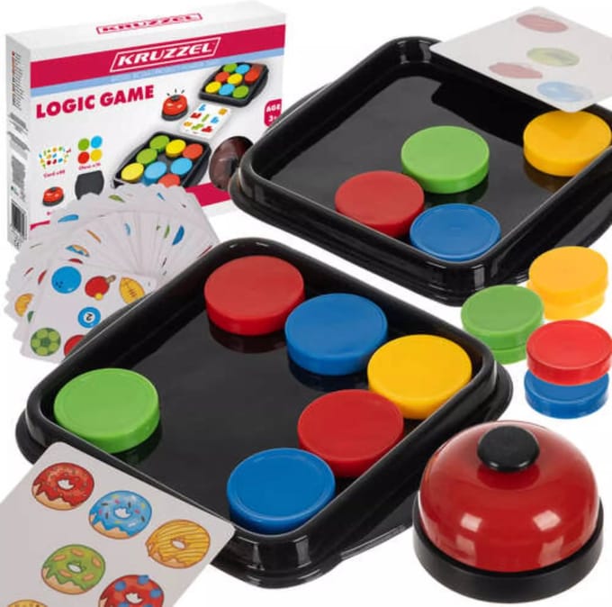 Kruzzel Logisch Denkspel voor Kinderen – Educatief Spel met Patronen en Bel