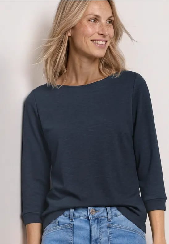 Shirt met 3/4-mouwen en een boothals
