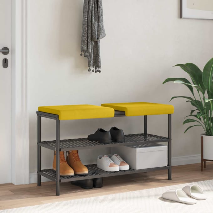 vidaXL - Bankkussen - 2 - st - fluweel - Geel - Diepte - 35 - cm