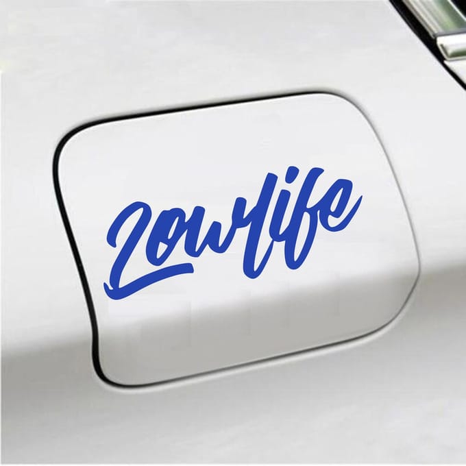 Bumpersticker - Lowlife - 6,4 X 16,8 - Blauw