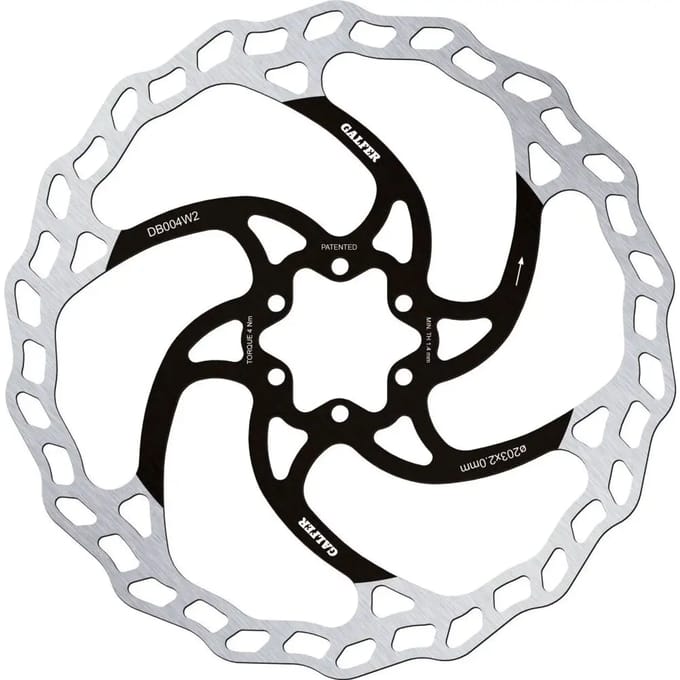 Galfer Wave E-bike 2.0 Mm Remschijf Zwart,Zilver 180 mm