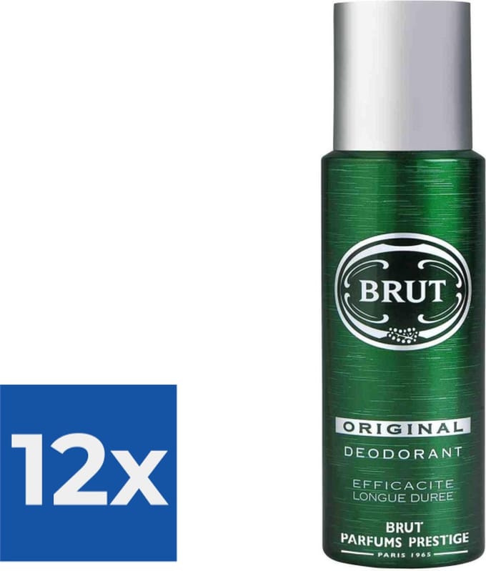Brut Deospray Deodorant Original 200 mL - Voordeelverpakking 12 stuks