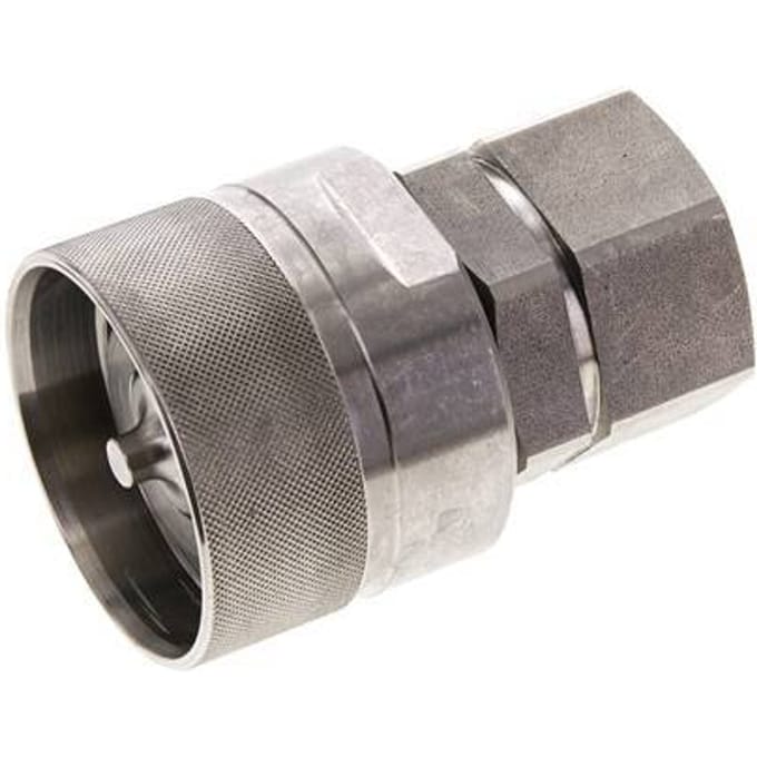 RVS DN 25 Hydraulische Koppeling Insteeknippel G 1 inch Binnendraad D M48 x 3