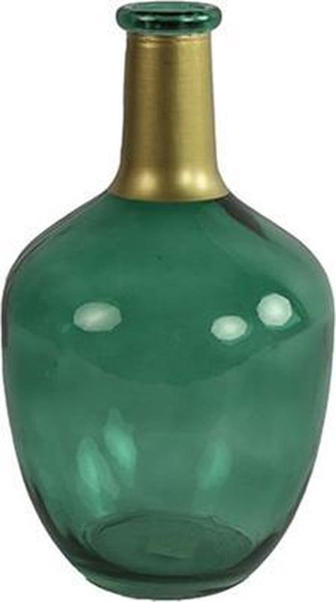 Decoratieve fles Babet | Glas | Groen| 15 x 25 cm