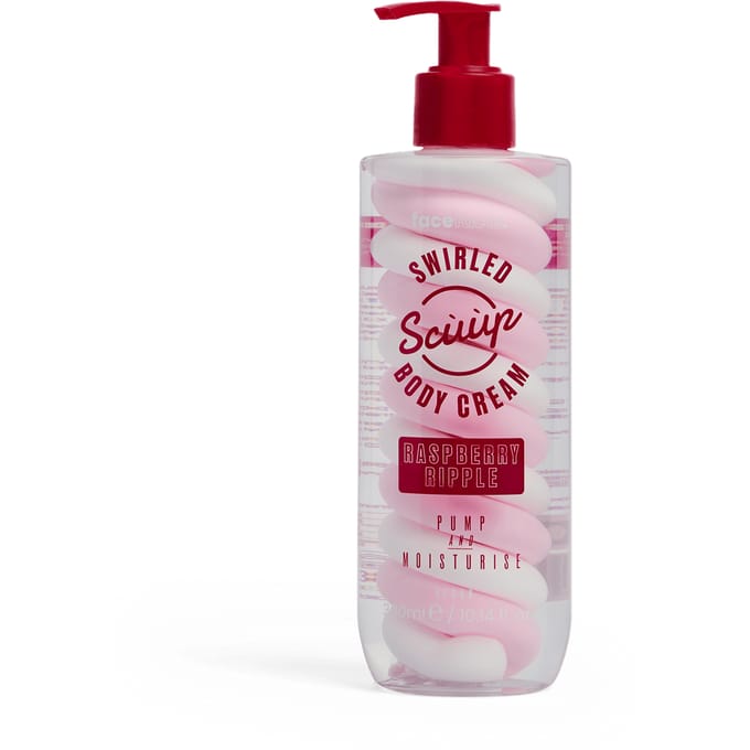 Face Facts Scuup Raspberry Ripple Swirled Body Cream 300 ml