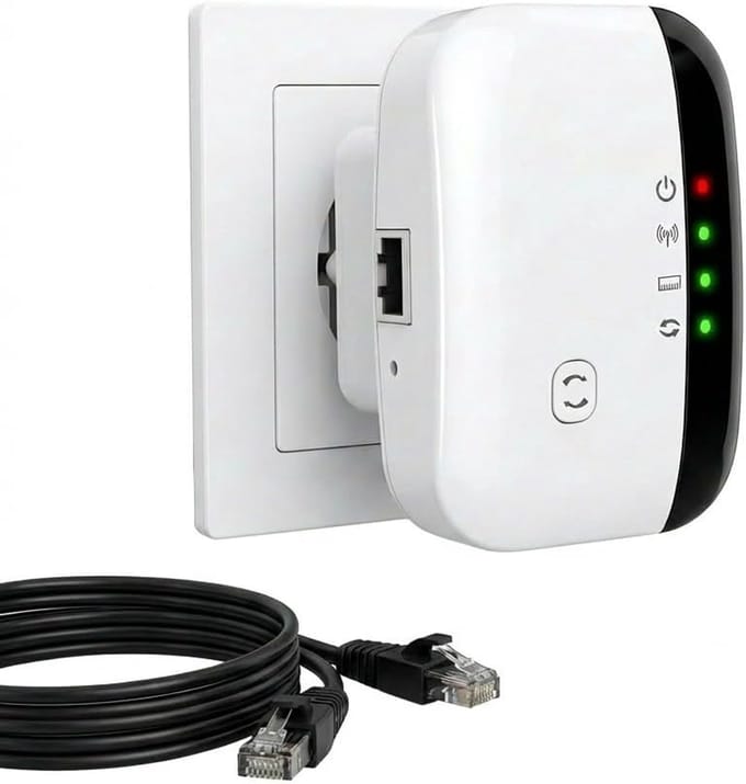 Wifi Versterker - WLAN Extender - Bereik Vergroten - 300 Mbps Snelheid - 300m² Dekking - Wit