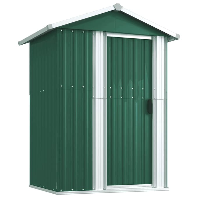 vidaXL - Tuinschuur - 126x97,5x177 - cm - gegalvaniseerd - staal - groen