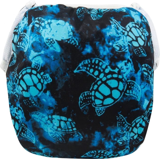 Wasbare Zwemluier – One Size 8–25 kg – Blauw Schildpad – Verstelbaar & Duurzaam