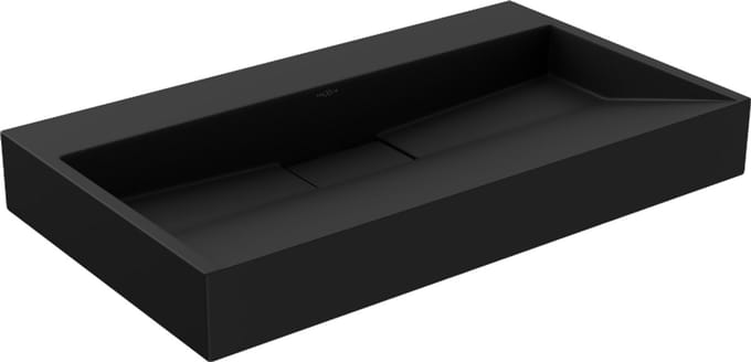 Mexen Ava opzetwastafel van composiet B/O 80 x 46 cm, zwart - 23018070