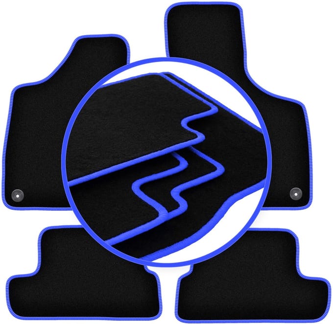 CARLUX-BLUE automatten voor: Audi TT II 8J cabriolet, roadster, coupé (2006-2014)