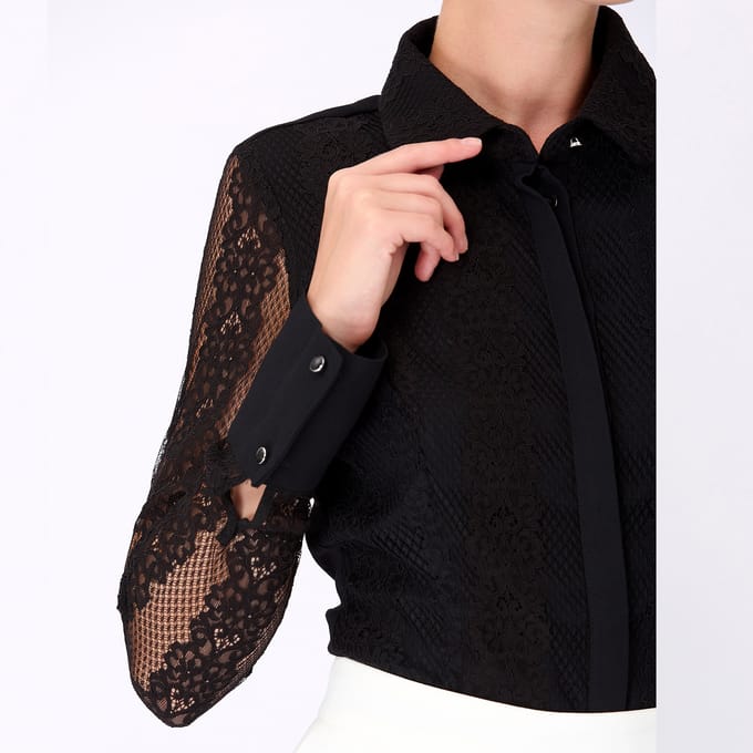 Lange mouwen Lace Tailor Shirt