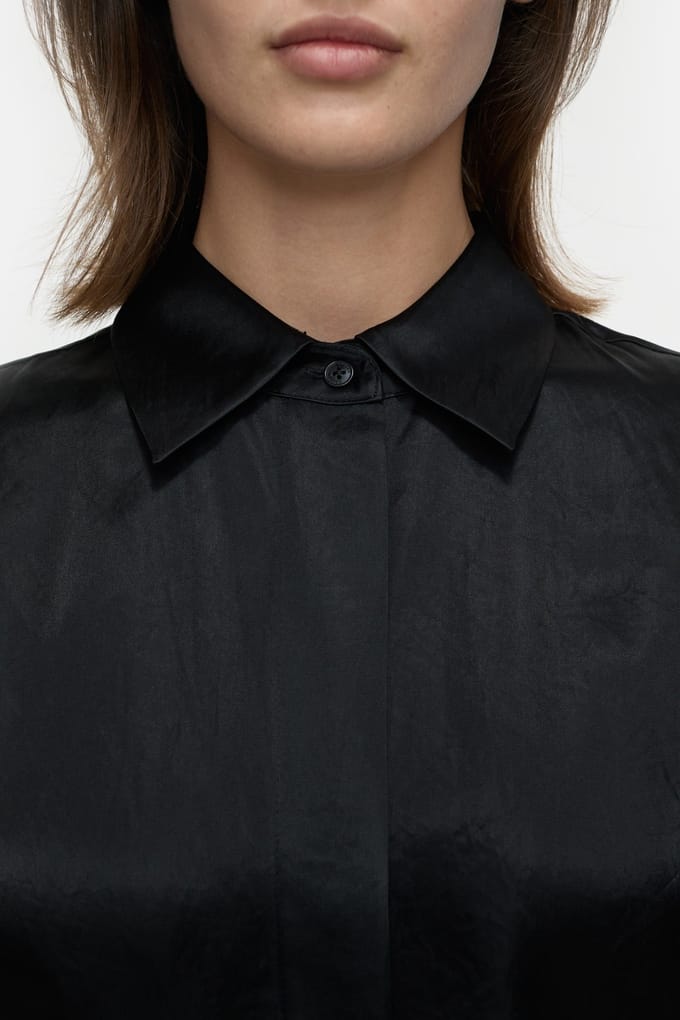Closed Short Wrap Dress Black Größe: L | Blusenkleider Outlet | Damen | Schwarz