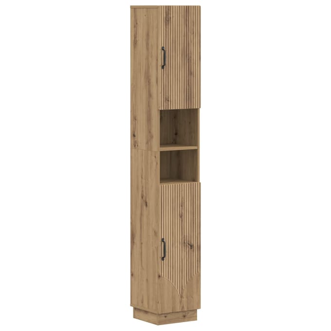 vidaXL - Badkamerkast - met - Open - Plank - HOORN - Artisanaal - eiken