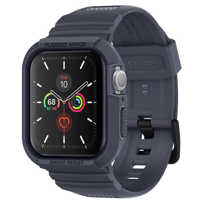 Spigen Rugged Armor™ Pro case voor de Apple Watch 44 mm / 45 mm - Donkerblauw
