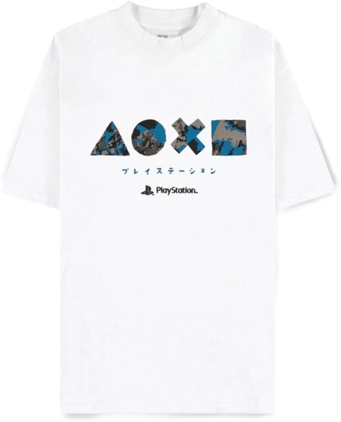 PlayStation - Icons Japan (Loose Fit) Heren Tshirt - M - Wit