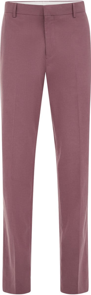 WE Fashion Heren regular fit pantalon van linnenmix