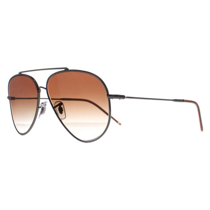 Ray-Ban Aviator Unisex Gunmetal Brown Gradient RB0101S Aviator Achterzijde
