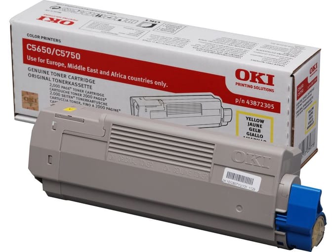 OKI 43872305 toner cartridge geel (origineel)