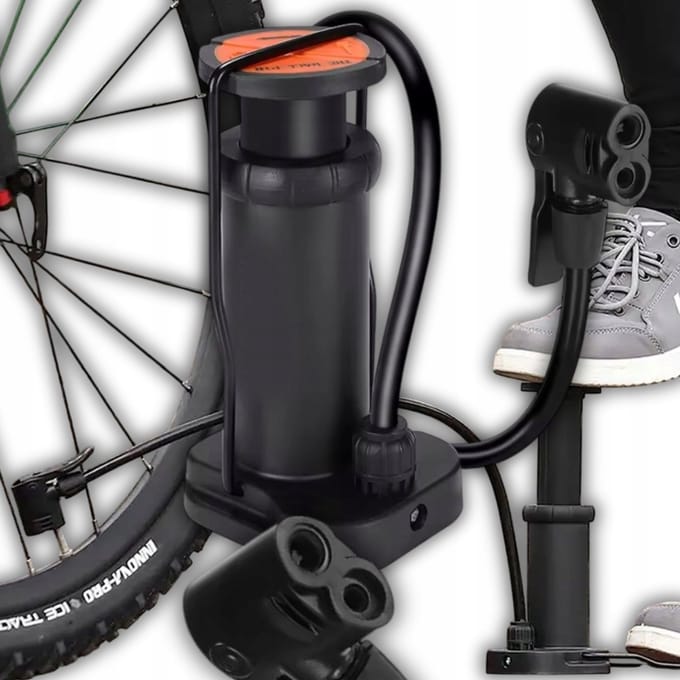 Compacte Voetpomp Fiets, Bal, Ballon - Krachtig met slang