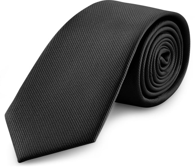 Zwarte Grosgrain Stropdas van 8 cm