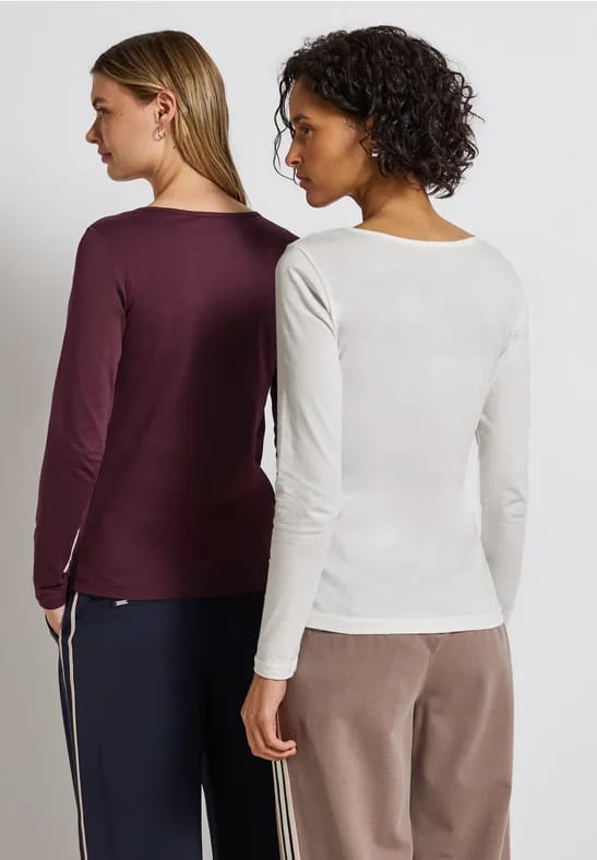 2-pack shirts met lange mouwen