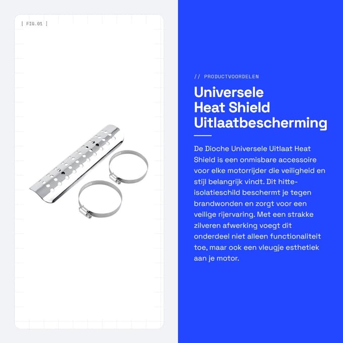Dailygoody - Universeel Motorfiets Uitlaat Hitteschild - Bescherming