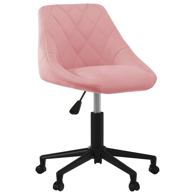 vidaXL Kantoorstoel draaibaar fluweel roze