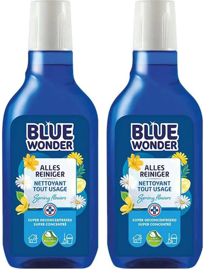 Blue Wonder Allesreiniger 2-pack met doseerdop en KD spons
