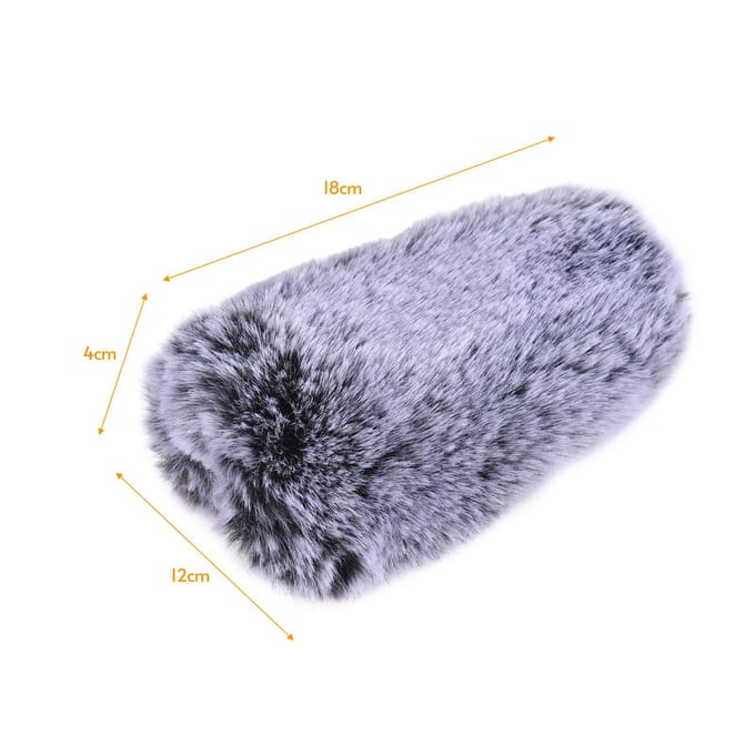 Buitenmicrofoon Windscherm Bont Ruisonderdrukking Microfoon Windkap Vervanging voor RODE VideoMic Pro/ gray