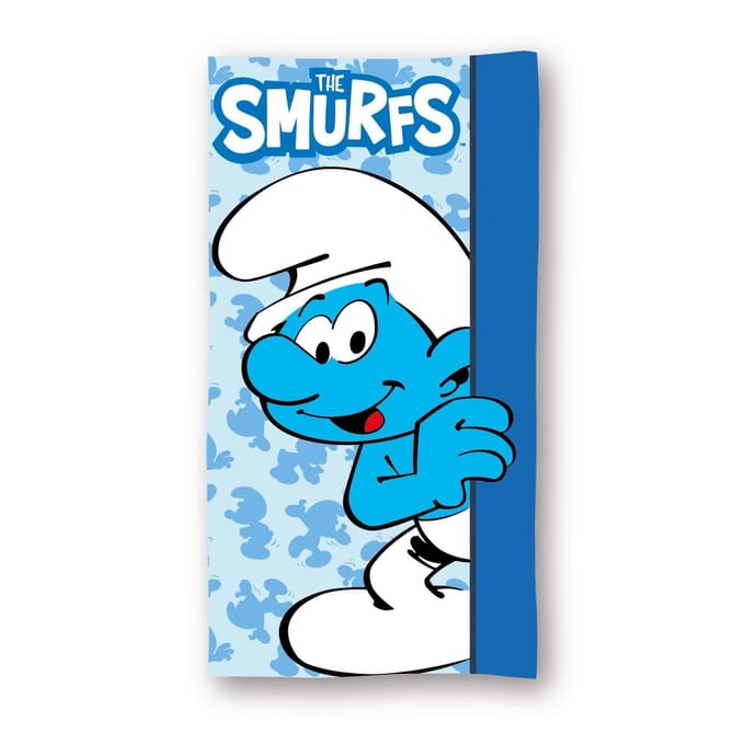 Smurfen playtime strandlaken 70 x 140 cm polyester