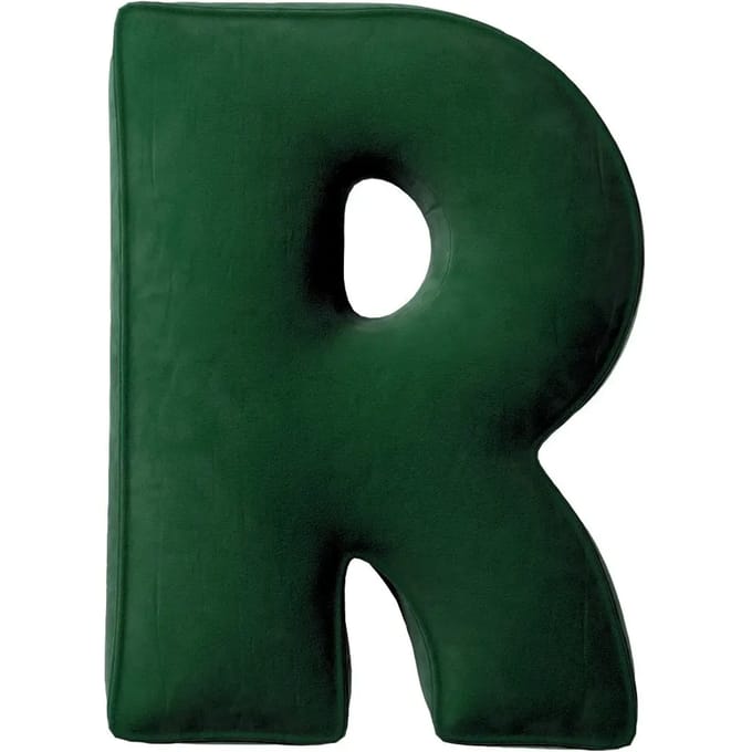 Kussen letter r Yellow Tipi Posh Velvet
