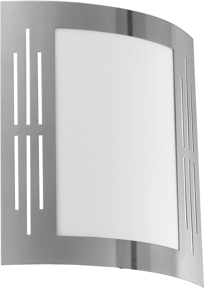 EGLO City - Buitenverlichting - Wandlamp - 1 Lichts - RVS - Wit