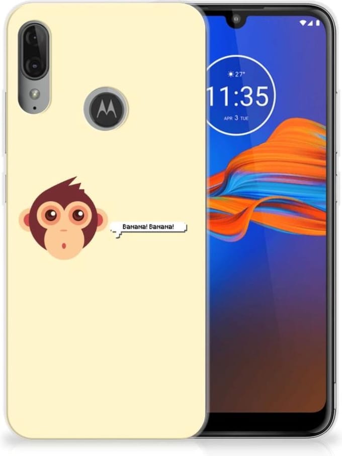 Motorola Moto E6 Plus Telefoonhoesje met Naam Monkey