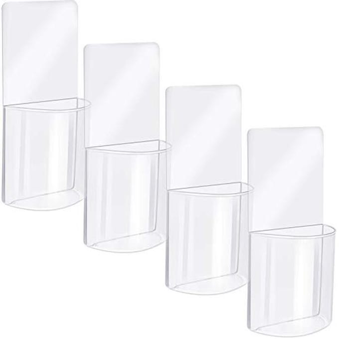 Wandmontage Organizer 4 Stuks - Transparante Afstandsbediening Houder