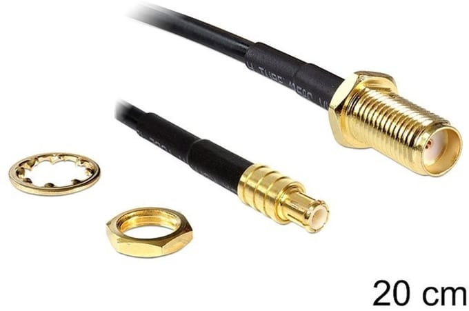 Delock - SMA Buchse zum Einbau - MCX Stecker 200 mm