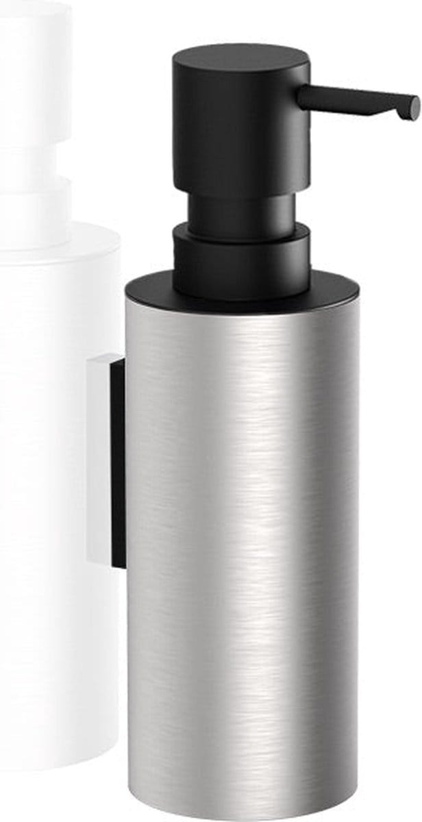 Zeepdispenser wandmodel - MK TEC WSP, roestvrijstaal mat/mat zwart.