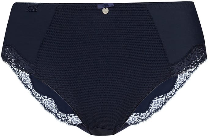 Capri hoge slip Susa | kant twilight blauw