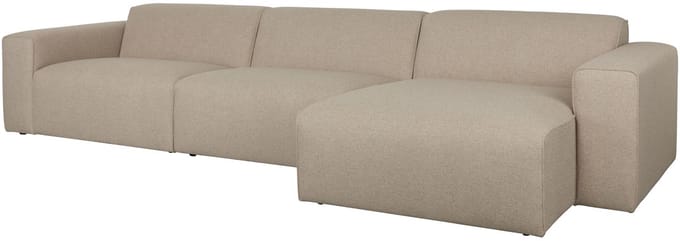 Zuiver Sofa Milka 4,5-zitsbank Chaise longue Rechts Cappuccino