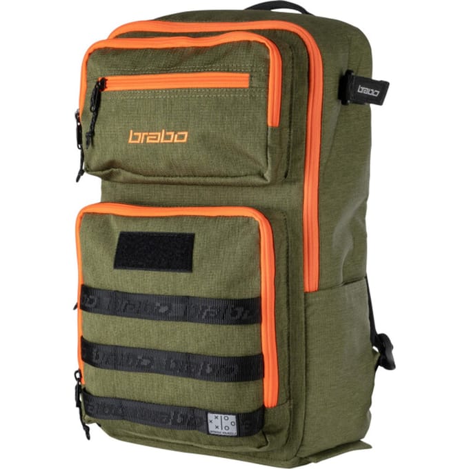 Brabo backpack traditional d. gn/orange hockey rugzak -
