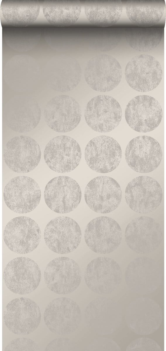 Origin Wallcoverings behang grote verweerde bollen taupe - 347608 - 53 cm x 10,05 m