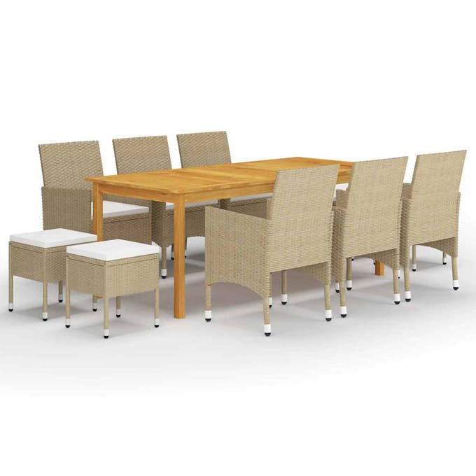 vidaXL - 11-delige - Tuinset - beige