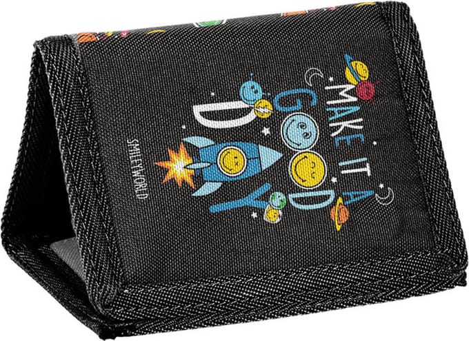 Smiley Portemonnee, Good Day - 12 x 8,5 x 1 cm - Polyester