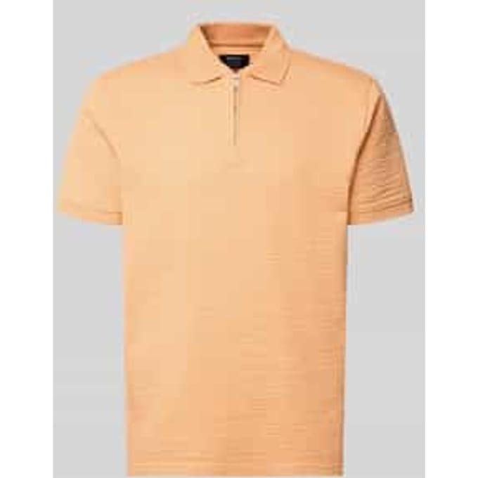regular fit poloshirt met structuurpatroon